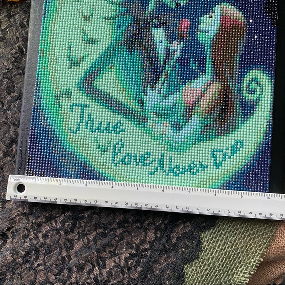 NWT! Jack and Sally- Love Never Dies Diamond Art on Canvas 11”x 17”x 3/4” - Picture 13 of 14